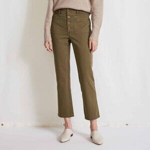 Apiece Apart Slim Marston Pants, Size 4, Olive